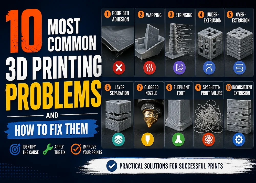 The 10 Most Common 3D Printing Problems and How to Fix Them