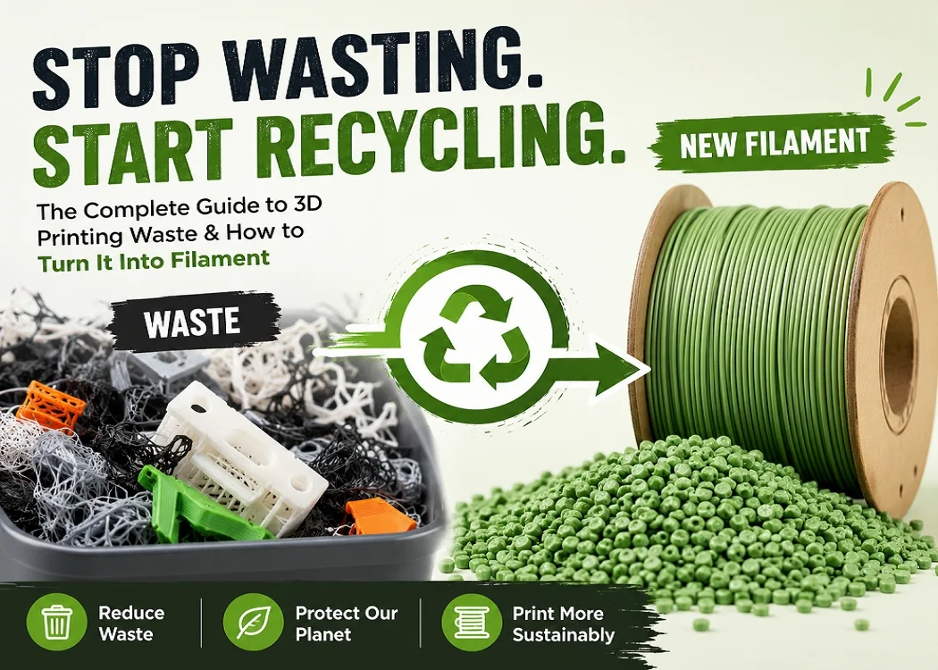 How to Reduce 3D Printing Waste: Slicer Settings & Recycling