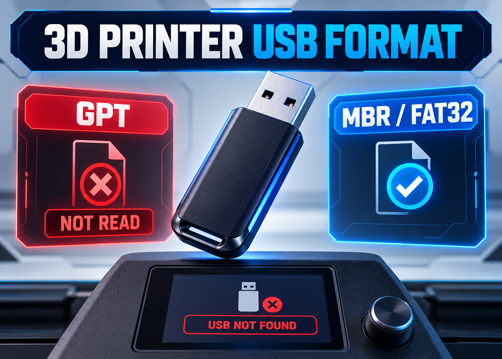 3D Printer USB Format GPT vs MSDOS: Why Your Printer Can't Read Your USB Drive