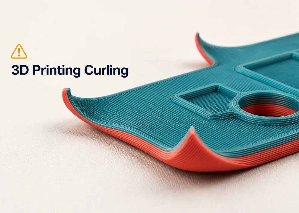 3D Printing Curling: Why Your Prints Lift or Curl Up and How to Fix It