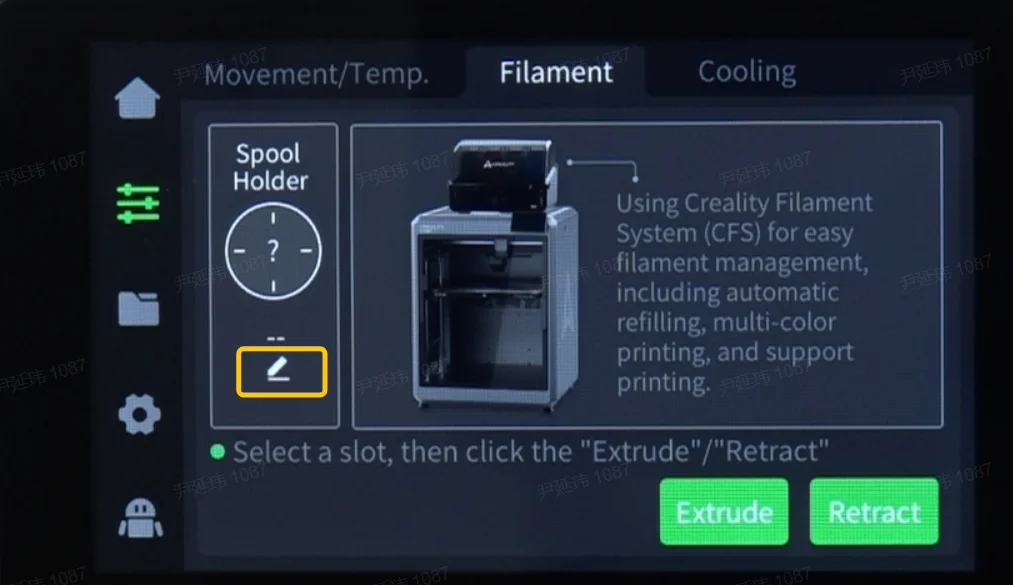 Edit filament information