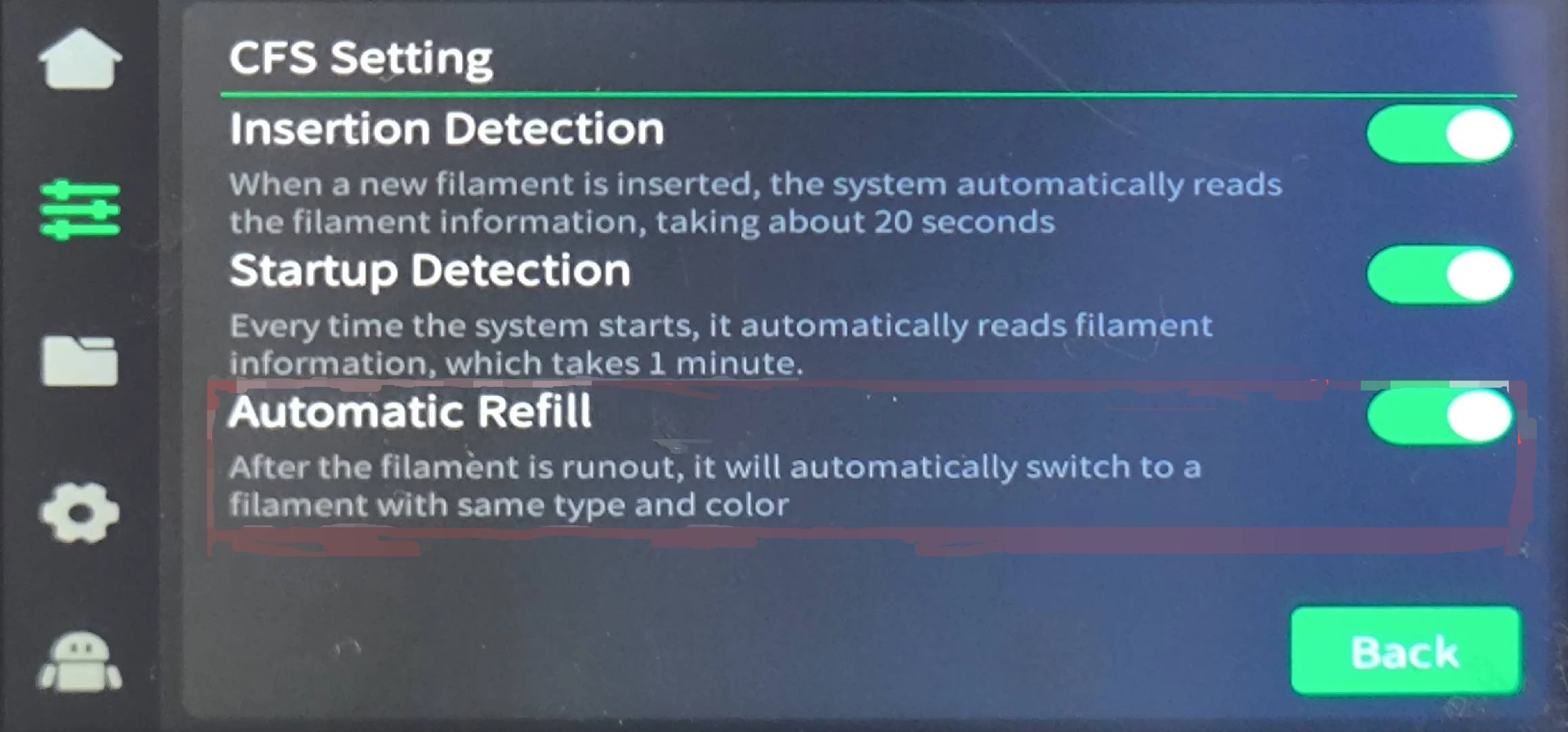 automatic refill