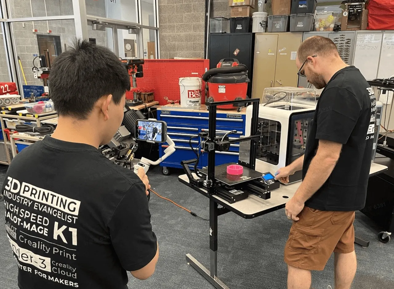 Anthony processing the radio holder model